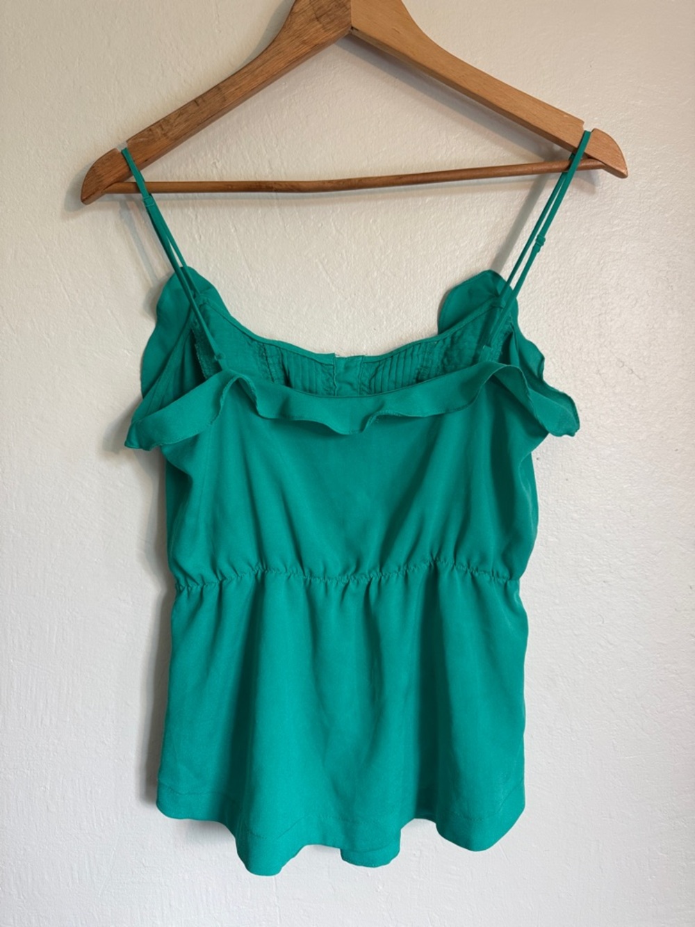 Forever 21 Teal Ruffle Trim Spaghetti Strap Camisole - Picture 5 of 8